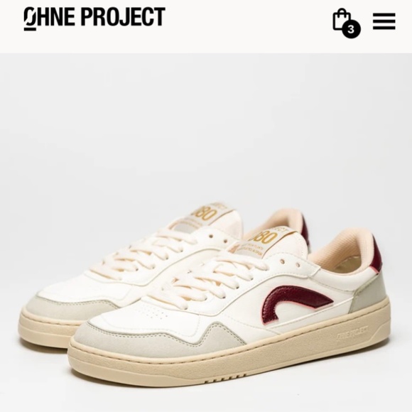 🌟 New! Ohne Project 080 Barefoot Sneaker, Heritage Cherry, Sz 39, Retro-Style - Picture 1 of 8